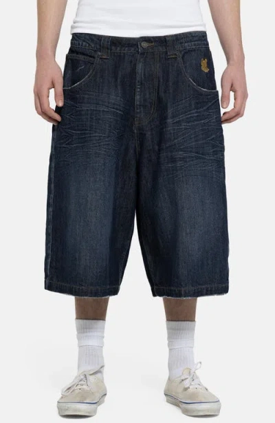 Jaded London Kingdom Colossus Baggy Denim Shorts In Purple