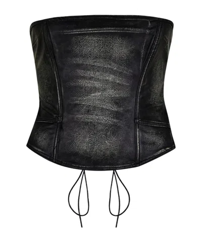 Jaded London Lace-up Corset In Black