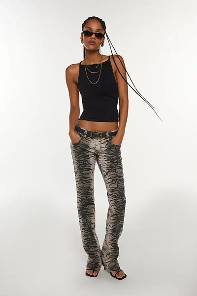 Jaded London Bootcut In Tiger Print