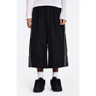 Jaded London Microfiber Ripstop Shorts In Black