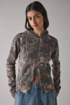 Jaded London Mist Mini Monster Full-zip Hoodie Sweatshirt In Camo, Women's At Urban Outfitters