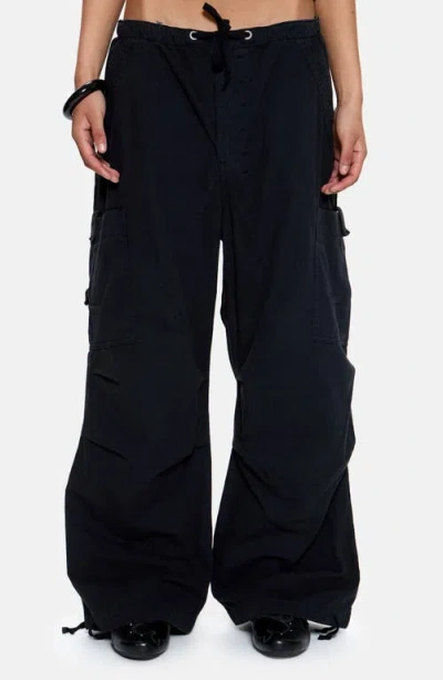 Jaded London Parachute Pants In Black