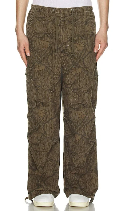 Jaded London Parachute Pants In Forest Camo