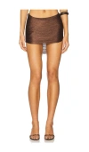 Jaded London Womens Lavinia Tassel Woven Mini Skirt Brown Xs In Brown
