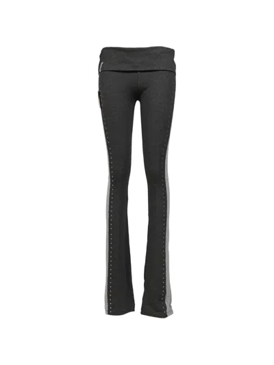 Jaded London Rynna Studded Flared Trousers In Gray