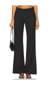 Jaded London Stacked Bootcut Suit Pant In Black
