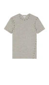 Jaded London Stud Mist Tee In Gray