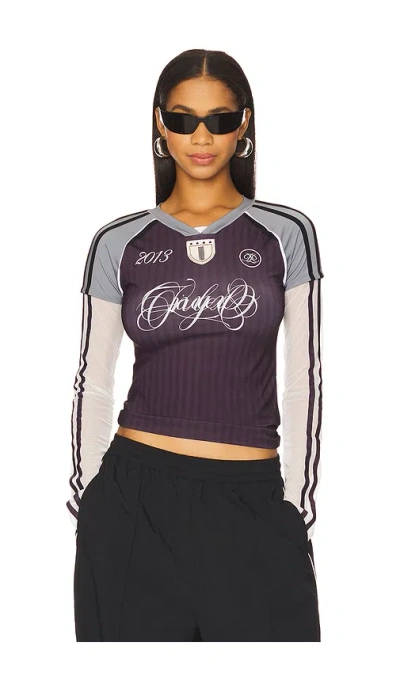 Jaded London Triple Layered Football Top In Multi