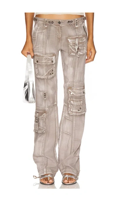Jaded London Washed Cargo Pant In Brown