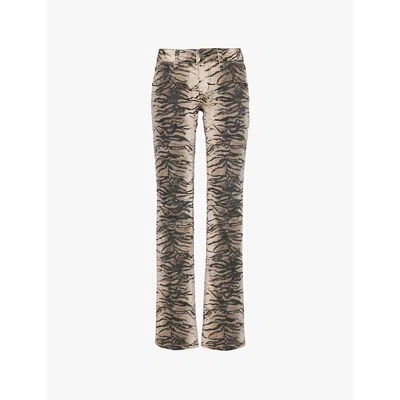 Jaded London Bootcut In Tiger Print