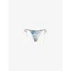 Jaded London Womens Multi Beaded High-rise Bikini Bottoms In Green