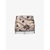 Shop Jaded London Womens Black Ellora Beads-and Sequin-embellishment Woven Mini Skirt