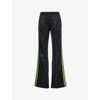 Jaded London Womens Black No.13 Sporty Bootcut Woven Jogging Bottoms In Black
