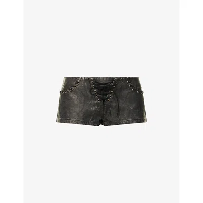 Jaded London Womens  Whipstitch Short-rise Woven Shorts