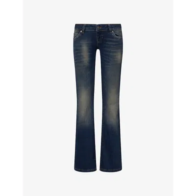 Jaded London Womens Eden Bootcut Denim Jeans Blue