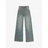 Jaded London Womens Grey Studded Colossus Relaxed Wide-leg Denim Jeans In Grey