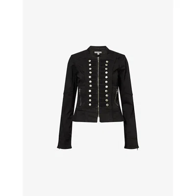 Jaded London Womens  Decade Drummer Fitted Cotton Jacket In Black