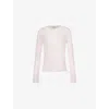 Jaded London Womens Flared-cuffs Exposed-stitching Woven-blend Top Pink In Pink