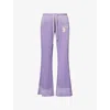 Jaded London Womens Purple Loose Bootcut Cotton-blend Jogging Bottoms Xs In Purple