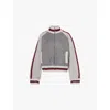 Jaded London Womens Grey Team 85 Relaxed-fit Knitted Bomber Jacket In Grey