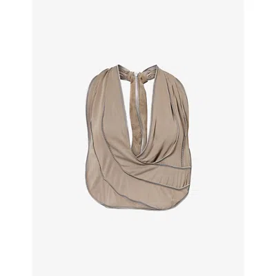 Jaded London Womens  Vrax Cowl-neck Woven Top In Gray