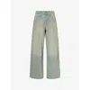 Jaded London Womens New Fit Colussus Wide-leg Denim Jeans Light Wash Denim In Light Wash Denim