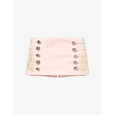 Jaded London Womens Mandy Military Woven Skort Multi