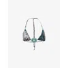 Jaded London Womens Multi Azariah Patterned Bikini Top