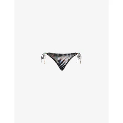 Jaded London Womens Azariah Ties-side Bikini Bottoms Multi
