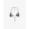 Jaded London Womens Dalitah Micro Strappy Halter-neck Bikini Top Multi In Multi