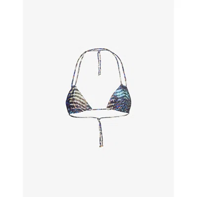 Jaded London Womens Dalitah Micro Strappy Halter-neck Bikini Top Multi