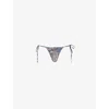 Jaded London Womens Dalitah Micro Tie-side Bikini Bottoms Multi In Black