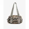JADED LONDON WOMENS MULTI MARZA ZEBRA-PRINT FAUX-LEATHER SHOULDER BAG