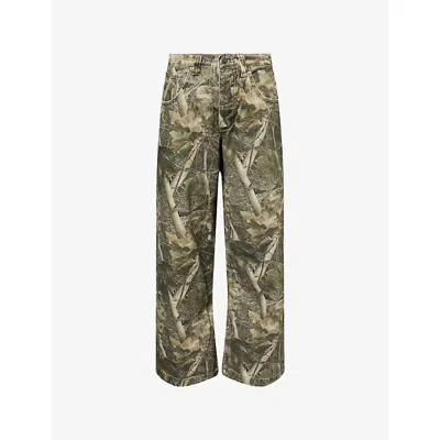 Jaded London Womens  Relaxed-fit Camo Colossus Denim Jeans In Multi