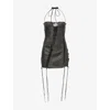 Jaded London Womens Black Odile Lace-up Woven Mini Dress In Black