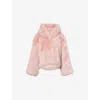 Jaded London Womens Pink Mara Hooded Faux-fur Coat In Pink