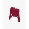 Jaded London Womens Gaia Striped Stretch-woven Top Red Multi In Red Multi