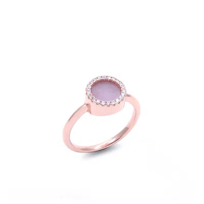 Jadeite Atelier Women's Rose Gold Eternity Small Ring In Lavender Jade In Pink