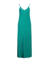 Jadicted Woman Maxi Dress Green Size L Viscose, Silk, Elastane