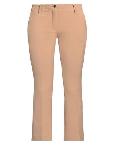 Jadicted Woman Pants Camel Size S Polyester, Viscose, Elastane In Beige