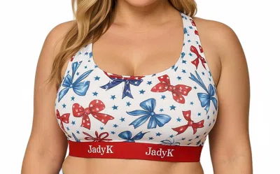 Jadyk Arya Racerback Usa Collection Patriotic Bows In Multi
