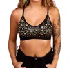 Jadyk Leopard Bralette In Black/olive In Multi