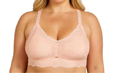 Jadyk Natalie Lace Racerback Bralette In Blush In Gold