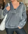 Jadyk Nora Bestie Hoodie In Charcoal In Gray