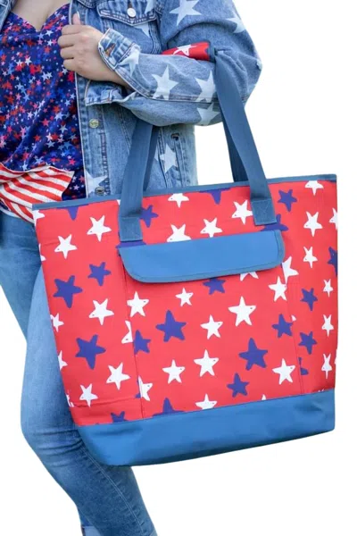 Jadyk Stars And Stripes Cooler Bag In Red