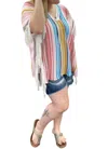 Jadyk Zara Knit Tassel Cover-up In Multi In Multi