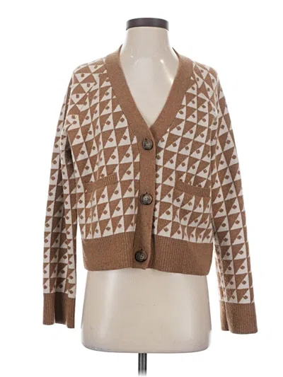 Pre-owned Jaeger Cardigan Sweater In Brown