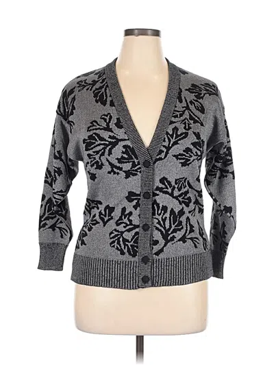 Pre-owned Jaeger Cardigan Sweater In Gray