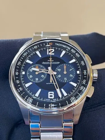 Pre-owned Jaeger-lecoultre 2024 Polaris Chronograph Blue 42mm Box/card Q9028181 Jlc