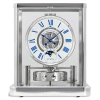 Jaeger-lecoultre Jaeger Lecoultre Atmos Classic Phases De Lune White Dial Desk Clock Q5112202 In Rhodium / Silver / White
